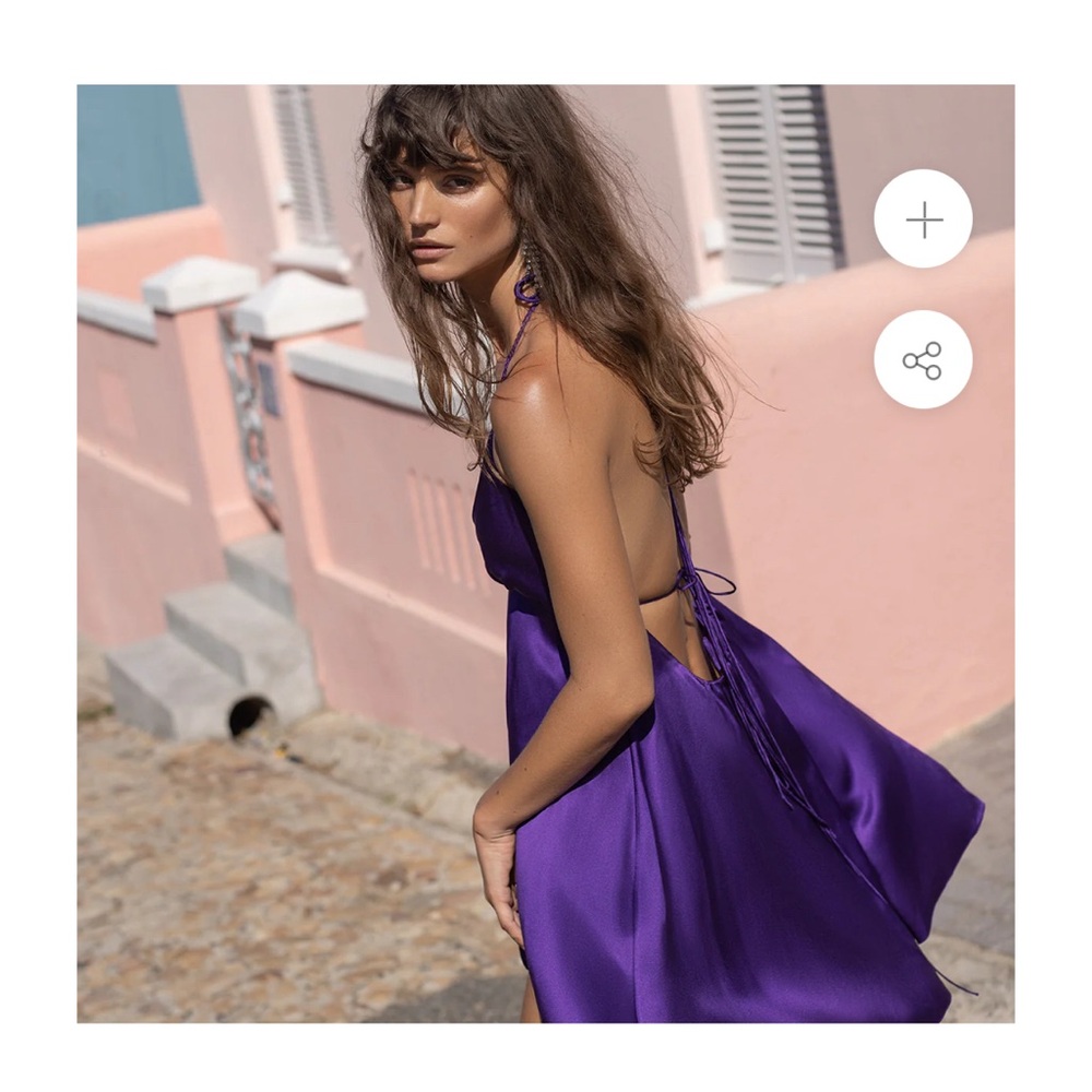 DANNIJO Violet Satin Mini Dress